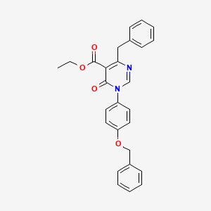 Ethyl 4-benzyl-1-(4-(benzyloxy)phenyl)-6-oxo-1,6-dihydropyrimidine-5-carboxylate