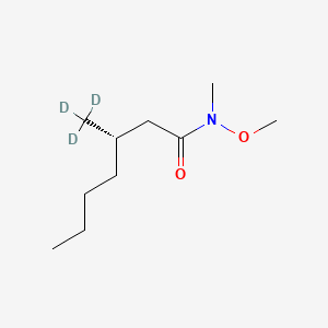 (3S)-N-methoxy-N-methyl-3-(trideuteriomethyl)heptanamide