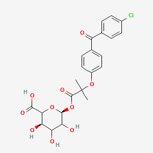 (3R,6S)-6-[2-[4-(4-chlorobenzoyl)phenoxy]-2-methylpropanoyl]oxy-3,4,5-trihydroxyoxane-2-carboxylic acid