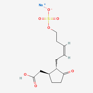 rel-(1R,2R)-3-Oxo-2-[(2Z)-5-(sulfooxy)-2-penten-1-yl]cyclopentaneacetic Acid (relative) Sodium Salt