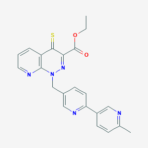 Ethyl 1-[[6-(6-methylpyridin-3-yl)pyridin-3-yl]methyl]-4-sulfanylidenepyrido[2,3-c]pyridazine-3-carboxylate