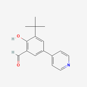 molecular formula C16H17NO2 B1384230 3-(叔丁基)-2-羟基-5-(4-吡啶基)苯甲醛 CAS No. 342037-22-3