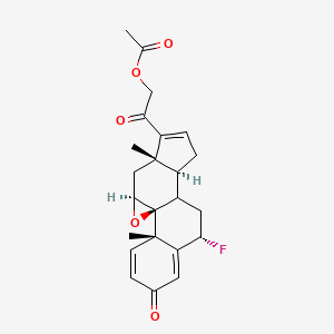 molecular formula C23H25FO5 B13842327 (6a,9b,11b)-21-(Acetyloxy)-9,11-epoxy-6-fluoro-pregna-1,4,16-triene-3,20-dione 