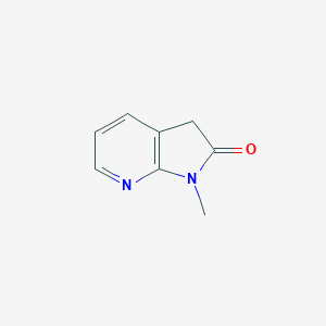 molecular formula C8H8N2O B138424 1-甲基-1H,2H,3H-吡咯并[2,3-b]吡啶-2-酮 CAS No. 156136-84-4