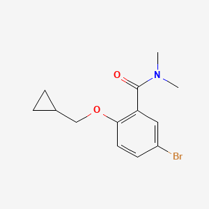 molecular formula C13H16BrNO2 B1384243 5-溴-2-环丙基甲氧基-N,N-二甲基苯甲酰胺 CAS No. 1369785-59-0