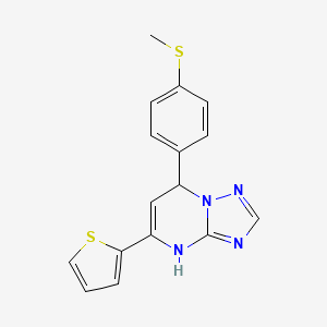 7-(4-Methylsulfanylphenyl)-5-thiophen-2-yl-1,7-dihydro-[1,2,4]triazolo[1,5-a]pyrimidine