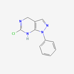 6-chloro-1-phenyl-1H,4H,5H-pyrazolo[3,4-d]pyrimidine