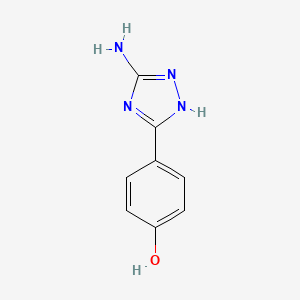 molecular formula C8H8N4O B1384258 4-(5-amino-1H-1,2,4-triazol-3-yl)phenol CAS No. 92352-27-7