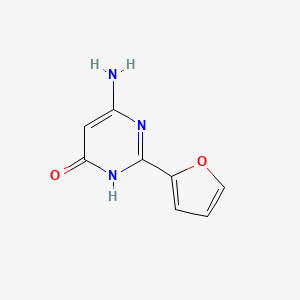 molecular formula C8H7N3O2 B1384264 6-Amino-2-(furan-2-yl)pyrimidin-4(3H)-one CAS No. 67945-75-9