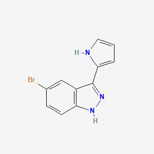 molecular formula C11H8BrN3 B1384266 5-bromo-3-(1H-pyrrol-2-yl)-1H-indazole CAS No. 911305-49-2