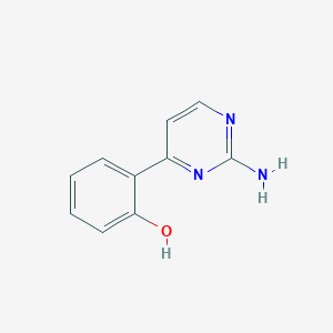 molecular formula C10H9N3O B1384267 2-(2-氨基嘧啶-4-基)苯酚 CAS No. 31964-89-3