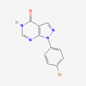 molecular formula C11H7BrN4O B1384270 1-(4-溴苯基)-1H-吡唑并[3,4-d]嘧啶-4(5H)-酮 CAS No. 864872-05-9