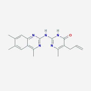 molecular formula C19H21N5O B1384283 5-烯丙基-6-甲基-2-[(4,6,7-三甲基喹唑啉-2-基)氨基]嘧啶-4(3H)-酮 CAS No. 924874-35-1