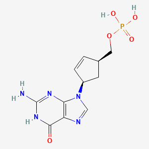 molecular formula C11H14N5O5P B1384285 (-)-卡博韦 5'-单磷酸酯 CAS No. 129895-88-1