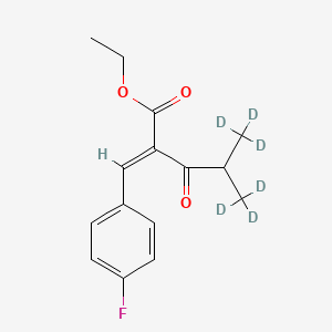 ethyl (2E)-5,5,5-trideuterio-2-[(4-fluorophenyl)methylidene]-3-oxo-4-(trideuteriomethyl)pentanoate