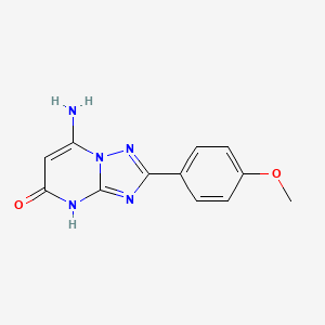 molecular formula C12H11N5O2 B1384287 7-氨基-2-(4-甲氧基苯基)[1,2,4]三唑并[1,5-a]嘧啶-5(4H)-酮 CAS No. 1354764-86-5