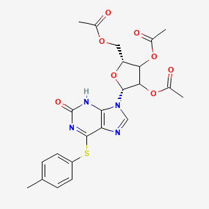 [(2R,5R)-3,4-diacetyloxy-5-[6-(4-methylphenyl)sulfanyl-2-oxo-3H-purin-9-yl]oxolan-2-yl]methyl acetate