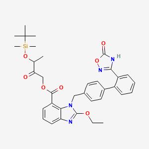 3-(tert-Butyldimethylsilyl)-2-oxobutyl Azilsartan Ester