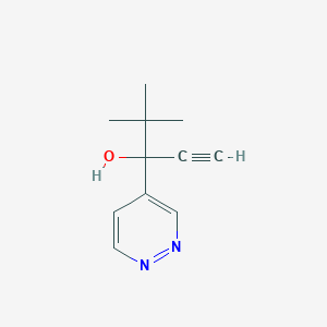 molecular formula C11H14N2O B13842963 4,4-Dimethyl-3-pyridazin-4-ylpent-1-yn-3-ol 