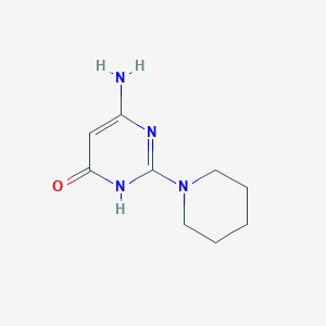 molecular formula C9H14N4O B1384303 6-amino-2-piperidin-1-ylpyrimidin-4(3H)-one CAS No. 76750-95-3