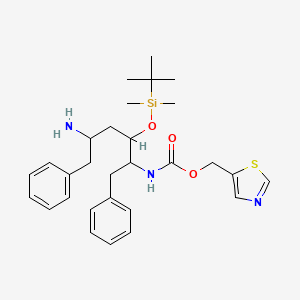 molecular formula C29H41N3O3SSi B13843048 1,3-thiazol-5-ylmethyl N-[5-amino-3-[tert-butyl(dimethyl)silyl]oxy-1,6-diphenylhexan-2-yl]carbamate 