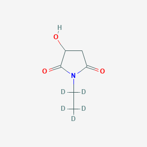 molecular formula C6H9NO3 B13843137 N-Ethyl-2-hydroxysuccinimide-d5 