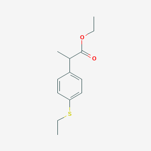 molecular formula C13H18O2S B13843152 Ethyl 2-(4-ethylsulfanylphenyl)propanoate 