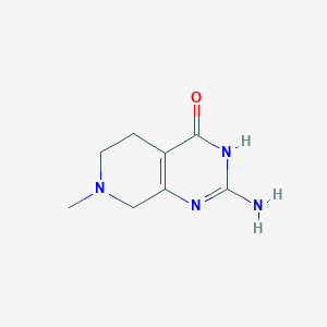 molecular formula C8H12N4O B1384317 2-氨基-7-甲基-5,6,7,8-四氢吡啶并[3,4-d]嘧啶-4(3H)-酮 CAS No. 1428139-88-1