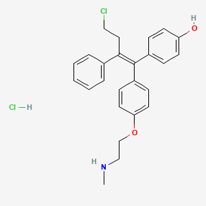 molecular formula C25H27Cl2NO2 B13843177 N-Desmethyl 4-Hydroxy Toremifene Hydrochloride 