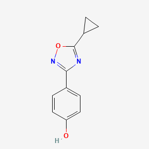 molecular formula C11H10N2O2 B1384319 4-(5-环丙基-1,2,4-恶二唑-3-基)苯酚 CAS No. 1038982-05-6