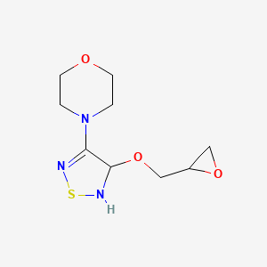 molecular formula C9H15N3O3S B13843209 4-(4-(Oxiran-2-ylmethoxy)-4,5-dihydro-1,2,5-thiadiazol-3-yl)morpholine 