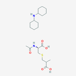 molecular formula C21H38N2O5S B13843223 N-Acetyl-S-(2-carboxypropyl)-L-cysteine Bis(dicyclohexylammonium) Salt(Mixture of Diastereomers) 