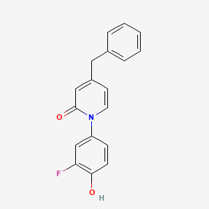 molecular formula C18H14FNO2 B13843239 4-benzyl-1-(3-fluoro-4-hydroxyphenyl)pyridin-2(1H)-one 