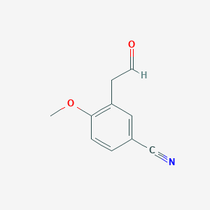 molecular formula C10H9NO2 B13843292 4-Methoxy-3-(2-oxoethyl)benzonitrile 