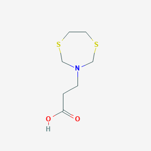 molecular formula C7H13NO2S2 B1384333 3-(1,5,3-二噻杂环戊烷-3-基)丙酸 CAS No. 1966944-40-0