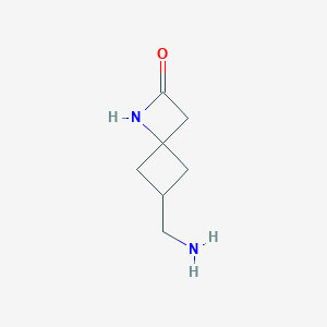 molecular formula C7H12N2O B1384334 6-(Aminomethyl)-1-azaspiro[3.3]heptan-2-one CAS No. 2060060-47-9