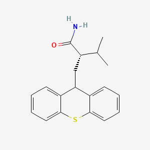 molecular formula C19H21NOS B13843346 (S)-2-((9H-Thioxanthen-9-yl)methyl)-3-methylbutanamide 