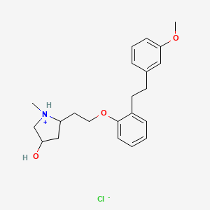 5-[2-[2-[2-(3-Methoxyphenyl)ethyl]phenoxy]ethyl]-1-methylpyrrolidin-1-ium-3-ol;chloride