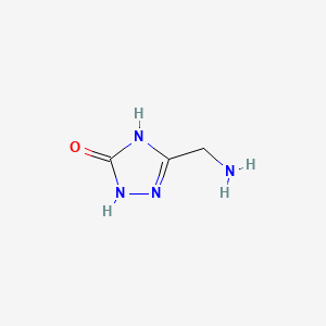 molecular formula C3H6N4O B1384336 5-Aminomethyl-1,2,4-triazol-3-one CAS No. 83160-78-5