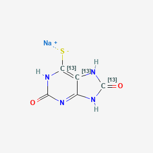 molecular formula C5H3N4NaO2S B13843364 sodium;2,8-dioxo-7,9-dihydro-1H-purine-6-thiolate 