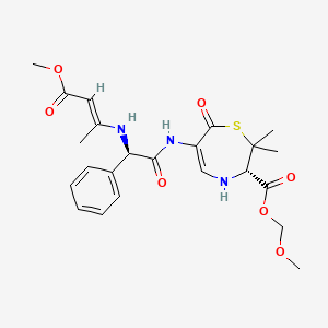 Ampicillin Thiazepine Analog N-4-Methoxy-4-oxobut-2-en-2-yl (S)-Methoxymethyl Ester