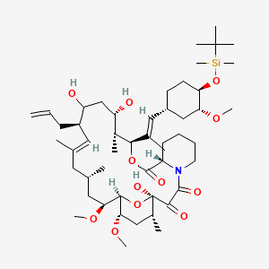 (1R,9S,12S,13R,14S,17R,18E,21S,23S,24R,25S,27R)-12-[(E)-1-[(1R,3R,4R)-4-[tert-butyl(dimethyl)silyl]oxy-3-methoxycyclohexyl]prop-1-en-2-yl]-1,14,16-trihydroxy-23,25-dimethoxy-13,19,21,27-tetramethyl-17-prop-2-enyl-11,28-dioxa-4-azatricyclo[22.3.1.04,9]octacos-18-ene-2,3,10-trione