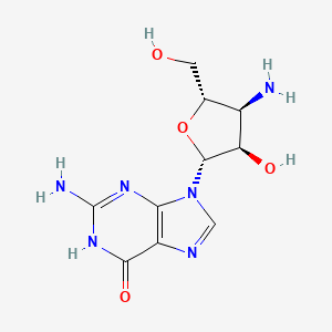 molecular formula C10H14N6O4 B1384342 3'-Amino-3'-deoxyguanosine CAS No. 80015-76-5