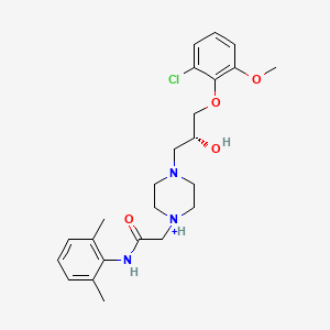 (R)-2-(4-(3-(2-Chloro-6-methoxyphenoxy)-2-hydroxypropyl)piperazin-1-yl)-N-(2,6-dimethylphenyl)acetamide