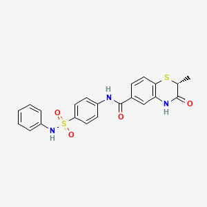 (2R)-2-methyl-3-oxo-N-[4-(phenylsulfamoyl)phenyl]-4H-1,4-benzothiazine-6-carboxamide