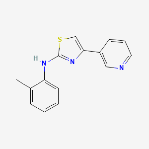 molecular formula C15H13N3S B13843486 (4-Pyridin-3-yl-thiazol-2-yl)-o-tolyl-amine CAS No. 5833-82-9