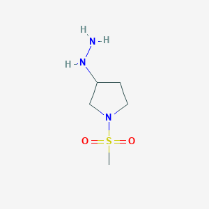 molecular formula C5H13N3O2S B13843512 (1-Methylsulfonylpyrrolidin-3-yl)hydrazine 