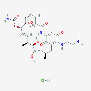 molecular formula C32H49ClN4O8 B13843516 17-N-(2-Dimethylaminoethylamino)-17-demethoxy Geldanamycin Hydrochloride 