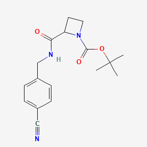 molecular formula C17H21N3O3 B13843546 Tert-butyl 2-[(4-cyanophenyl)methylcarbamoyl]azetidine-1-carboxylate 