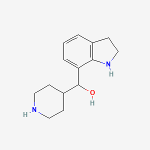 molecular formula C14H20N2O B13843554 2,3-dihydro-1H-indol-7-yl(piperidin-4-yl)methanol 